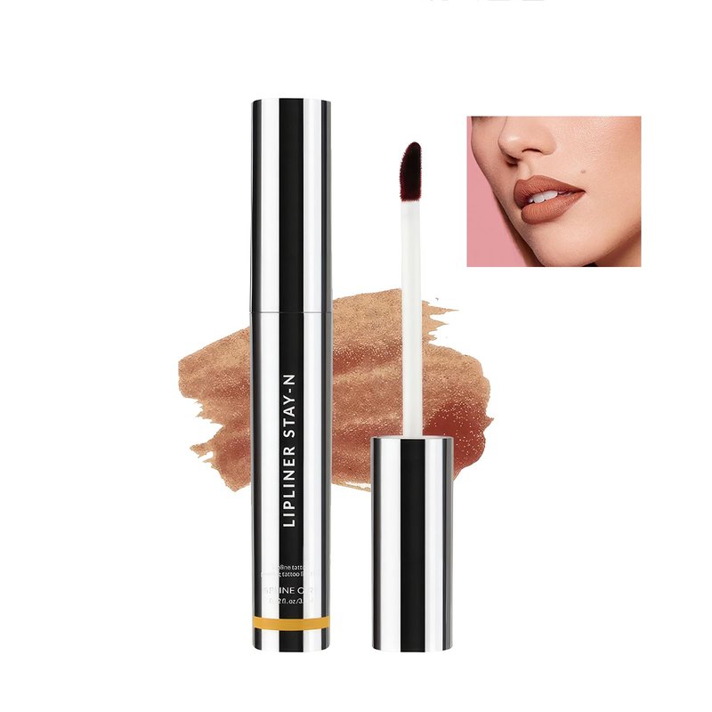 SELINE GIRL Peel Off Lip Liner Stain Velvet Tint – Long-Lasting, Moisturizing, Non-Sticky Matte Lip Lacquer, Highly Pigmented, Smudge-Proof Liquid Lipstick Makeup (light brown)
