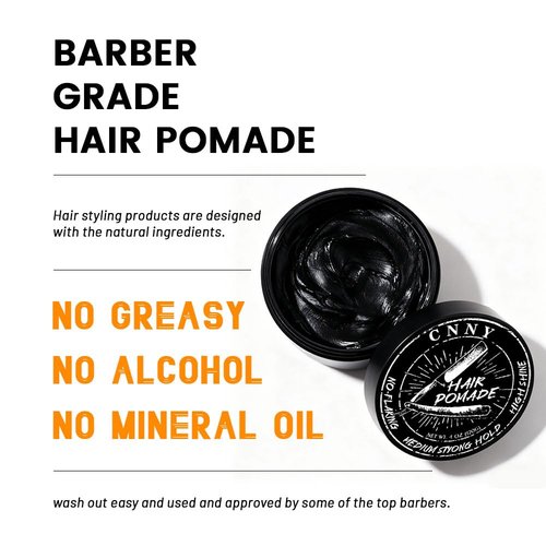 Crownnaturally CNNY Hair Pomade 4oz | Strong Hold & Medium Shine | Professional Styling Wax for All Hair Types