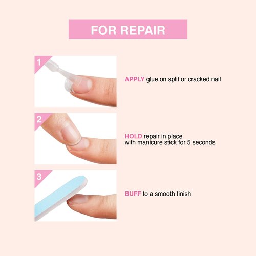 Goldfinger Brush-On Nail Glue, Effortless Easy Application with Strong, Fast-Setting Liquid Adhesive, Hassle-Free, Durable Ultra Hold for Perfect Nail Bonding 1pc