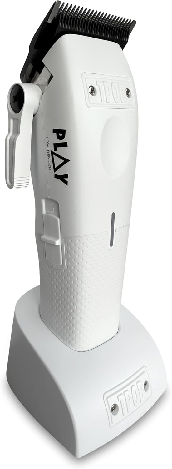 TPOB Mini Play Professional Hair Clippers - Compact Design for Precision Trimming | White