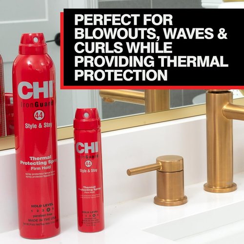 CHI 44 Iron Guard Firm Hold Protecting Spray - Heat Protectant & Hairspray, 2.6 Oz | Sulfate-Free, Paraben-Free