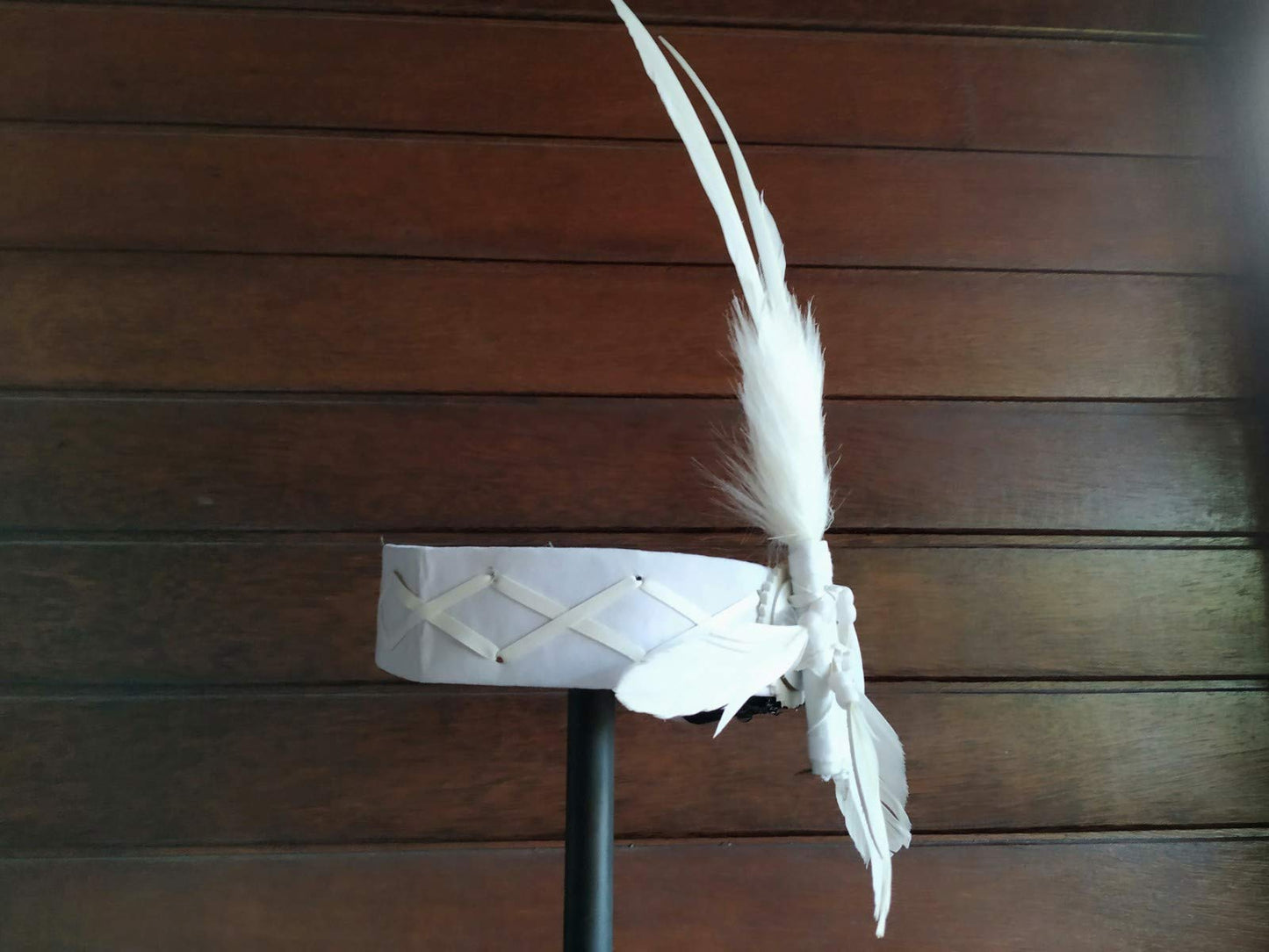 The World of Feathers Adult Feather Headband | Native American Indian Inspired | Fun Costume Accessory | Headdress (White)