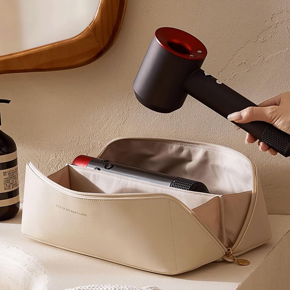 Linpr Travel Case Compatible with Dyson Airwrap Styler, Portable Supersonic Hair Dryer Travel Storage Bag, Waterproof Carrying Case Organizer for Shark Flexstyle and Attachments (White)