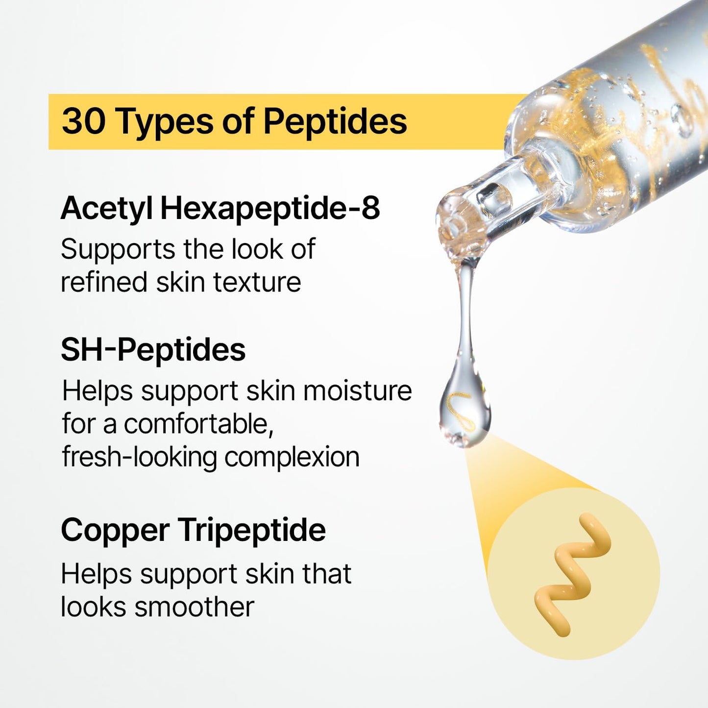 SUNGBOON EDITOR Glow Intensive Silk Peptide Ampoule - Hydrating Copper Peptides Serum for Smooth Skin | 1.35 fl oz