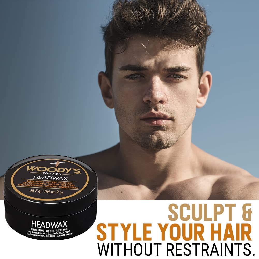 Woody's Hair Clay for Men – Matte Finish, Styling Pomade for Men Stronghold, Firm and Flexible Control, 3.4 oz. 2-Pack