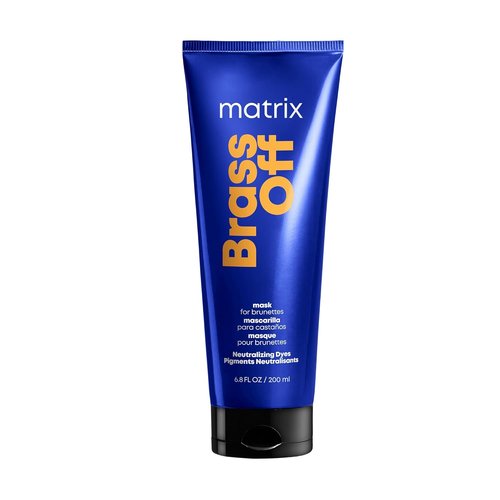 Matrix Brass Off Blue Hair Mask - Neutralizes Brassy Tones for Color-Treated Brunettes & Dark Blondes