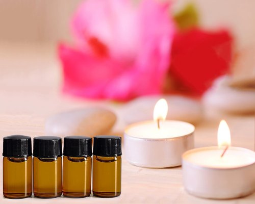 AGENIZ 50Pcs 3ml Amber Sample Bottles,Mini Glass Essential Oil Bottle, with Black Screw Caps, for Travel Essential Oil and Perfume Vials Bottles (3ML)