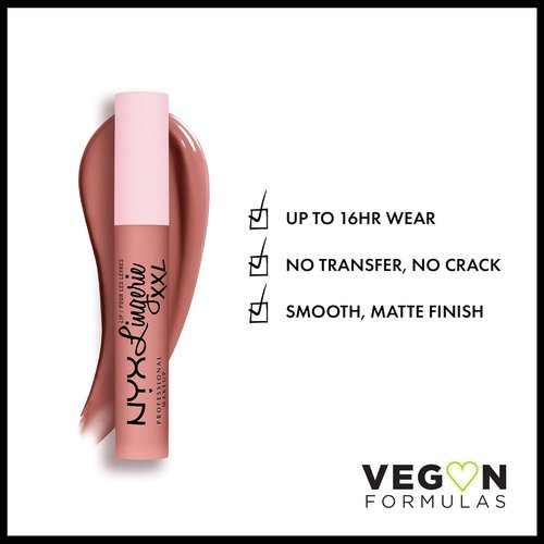 NYX PROFESSIONAL MAKEUP Lip Lingerie XXL Matte Liquid Lipstick - Undress'd Pink Nude Shade