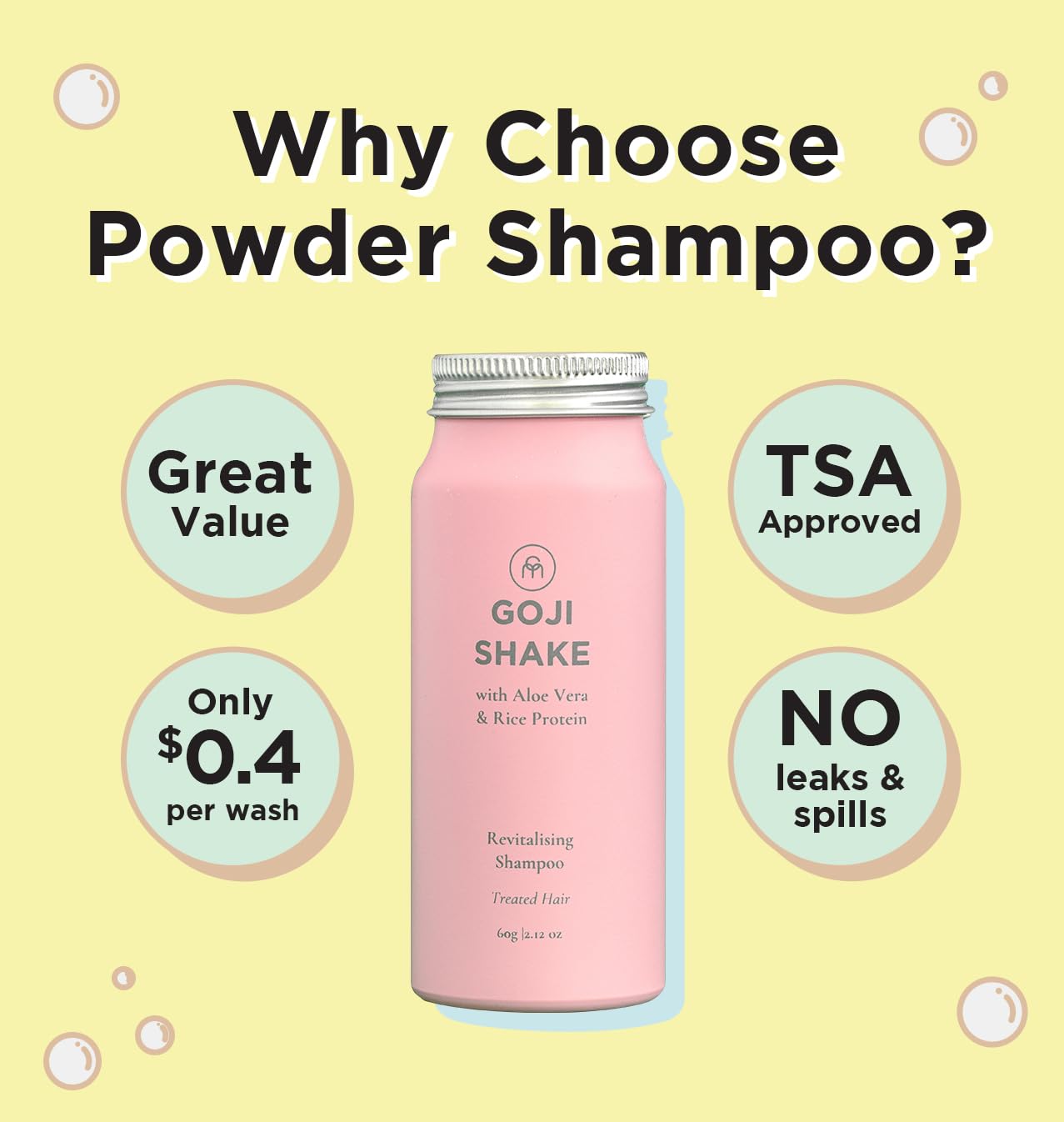 COCONUT MATTER Goji Shake Shampoo Concentrate Color-Safe for Vibrant Healthier Hair & Scalp, Add water to lather, 60 Washes, All-natural | Antioxidant-rich | Sulfate-free | TSA-compliant
