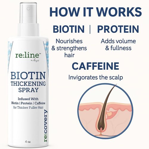 Biotin Hair Thickening Spray - Hair Growth Tonic for Thinning Hair | Unisex Formula
