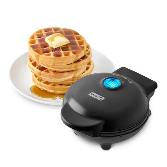 Dash Mini Waffle Maker- Compact Electric Iron for Creative Homemade Treats - Nonstick Surface - Easy-to-Clean - Perfect for Kids & Families - Aqua