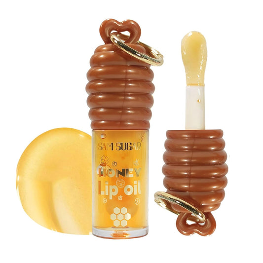 Skiennix Keychain Honey Lip Oil - Long-Lasting Moisturizing Gloss for Dry Lips | Transparent Balm (01 Clear)