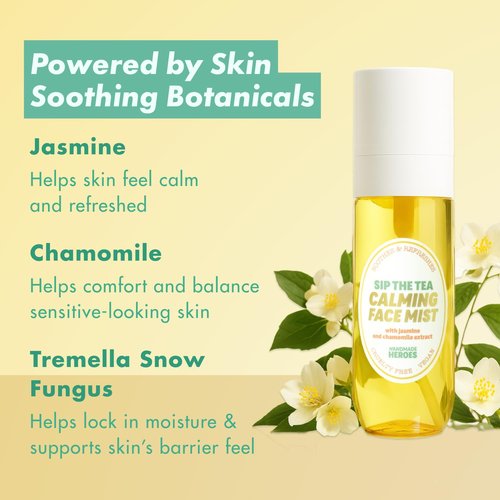 Handmade Heroes Calming Face Mist Serum - Hydrating Spray with Chamomile & Jasmine | Vegan, Alcohol-Free, 2.2 fl oz