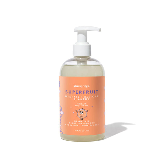 kindsprings Shampoo For Kids, Ultra-Hydrating Gentle Cleanser For Curly and Coily Hair. Superfruit Hydrate and Restore Shampoo. No Paraben. Sulfate-Free 12 Fl Oz