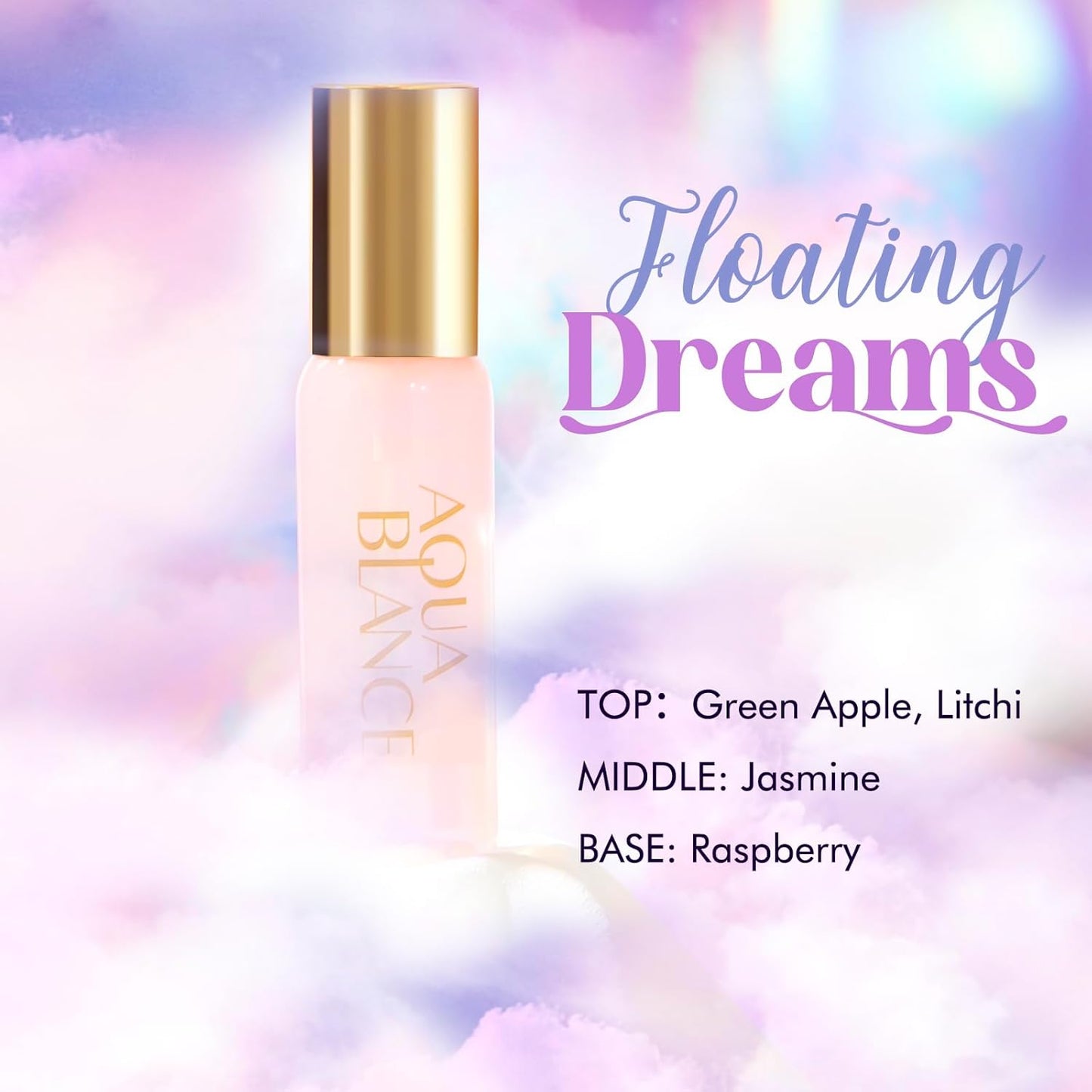AQUA BLANCE Body Spray Set for Women - Travel Size 60ml | Three Scents: Vanilla, Lavender, Jasmine Raspberry