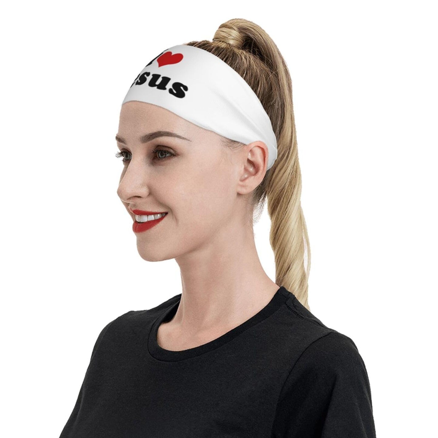 Christian Jesus Cross Wide Headbands,Fashion Hair Bands Yoga Running Sports Workout Gym Stretchy Turbans for Women Men