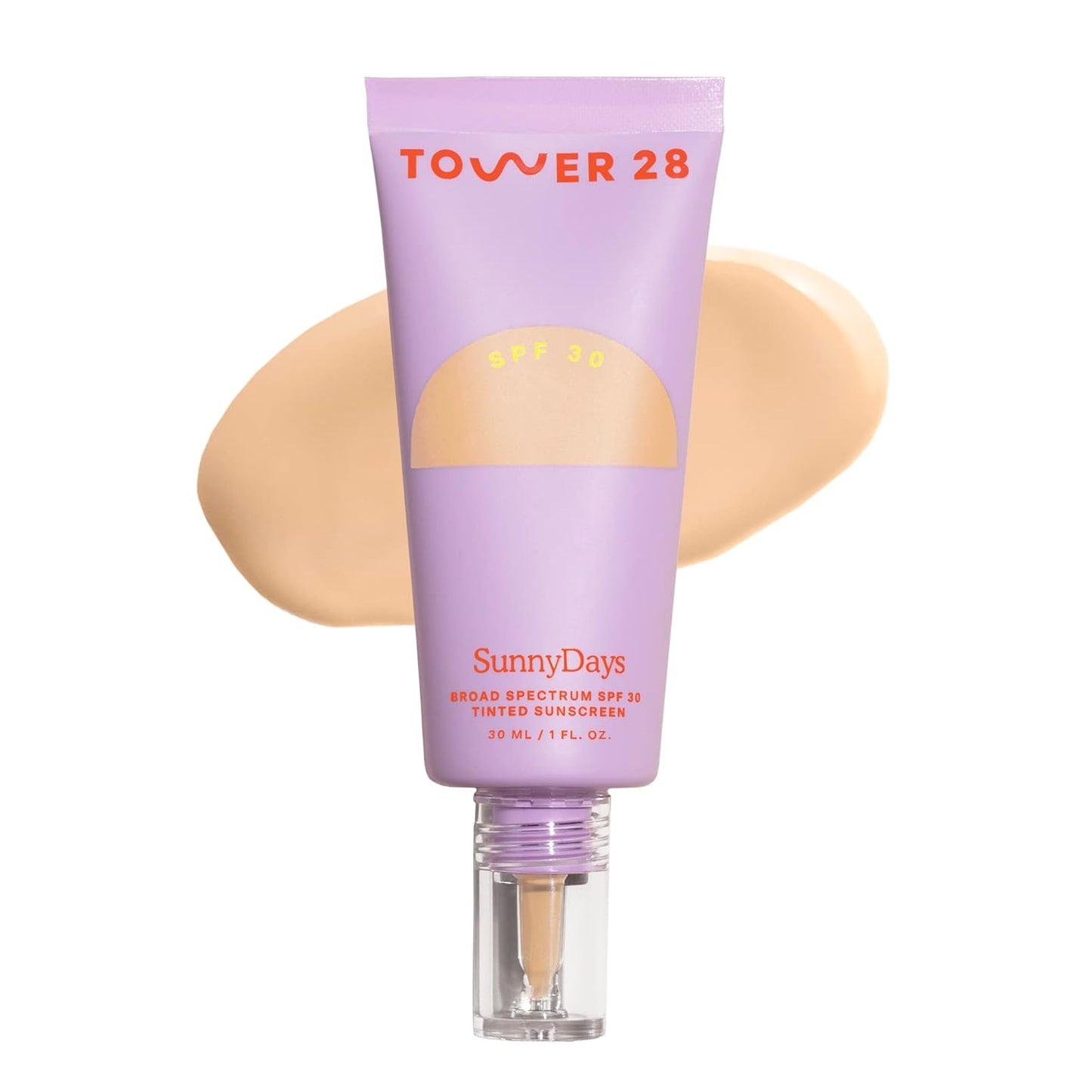 Tower 28 SunnyDays SPF 30 Tinted Moisturizer - 2-in-1 Buildable Foundation & Mineral Sunscreen - Zinc Oxide, Aloe & Prickly Pear for Sensitive Skin - 15 Light/Warm (1 oz)