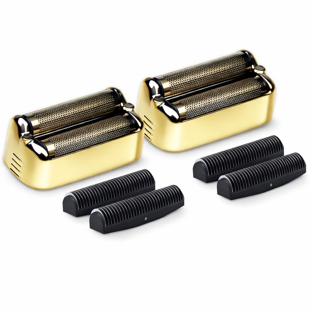 BaBylissPRO FXONE Replacement Shaver Foil & Cutter Heads - 2-Pack Double Foil (Gold)