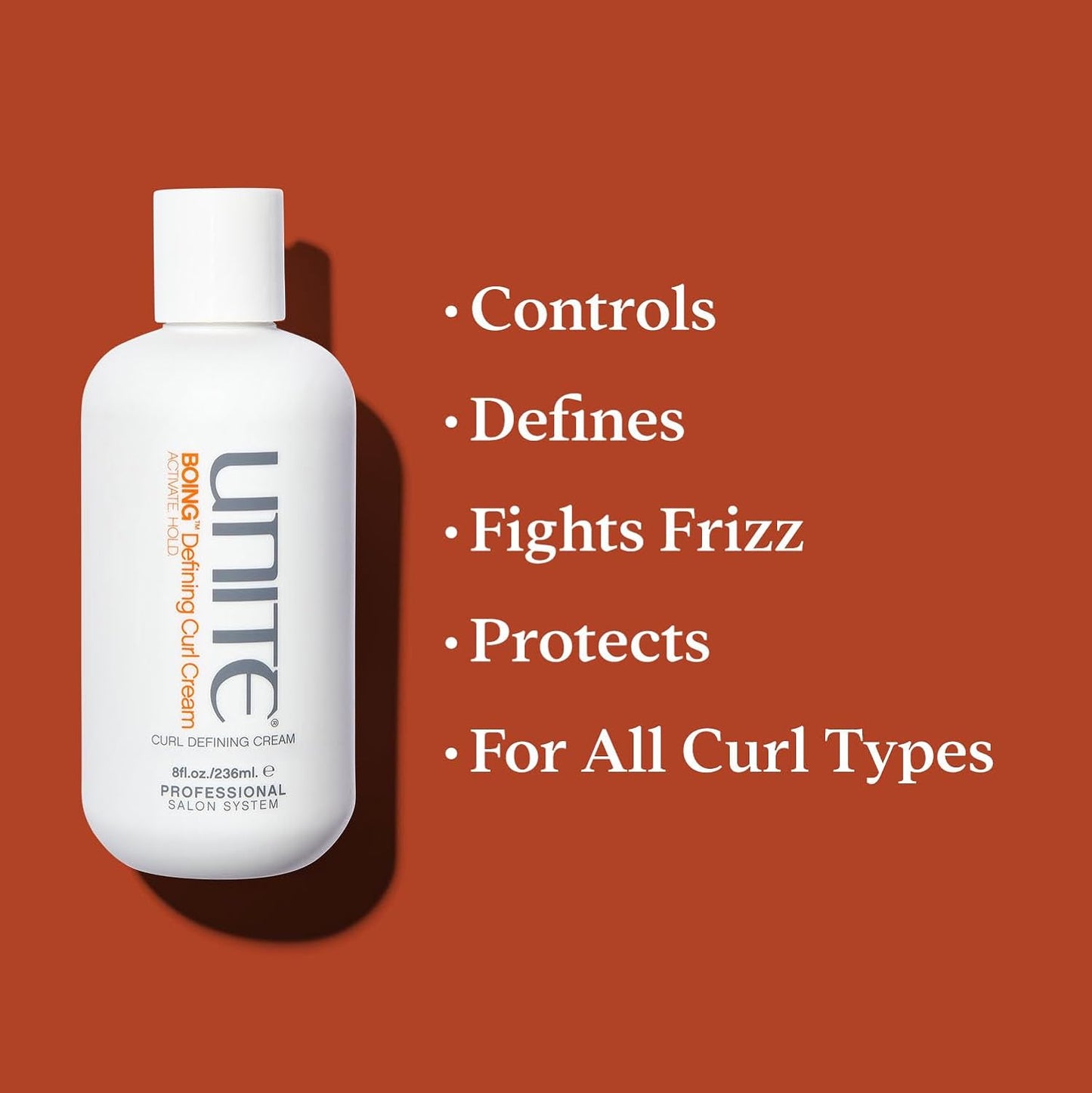 UNITE Hair - BOING Defining Curl Cream - Curl Activating Styling Cream for Frizz Control & Definition - 8 Fl Oz
