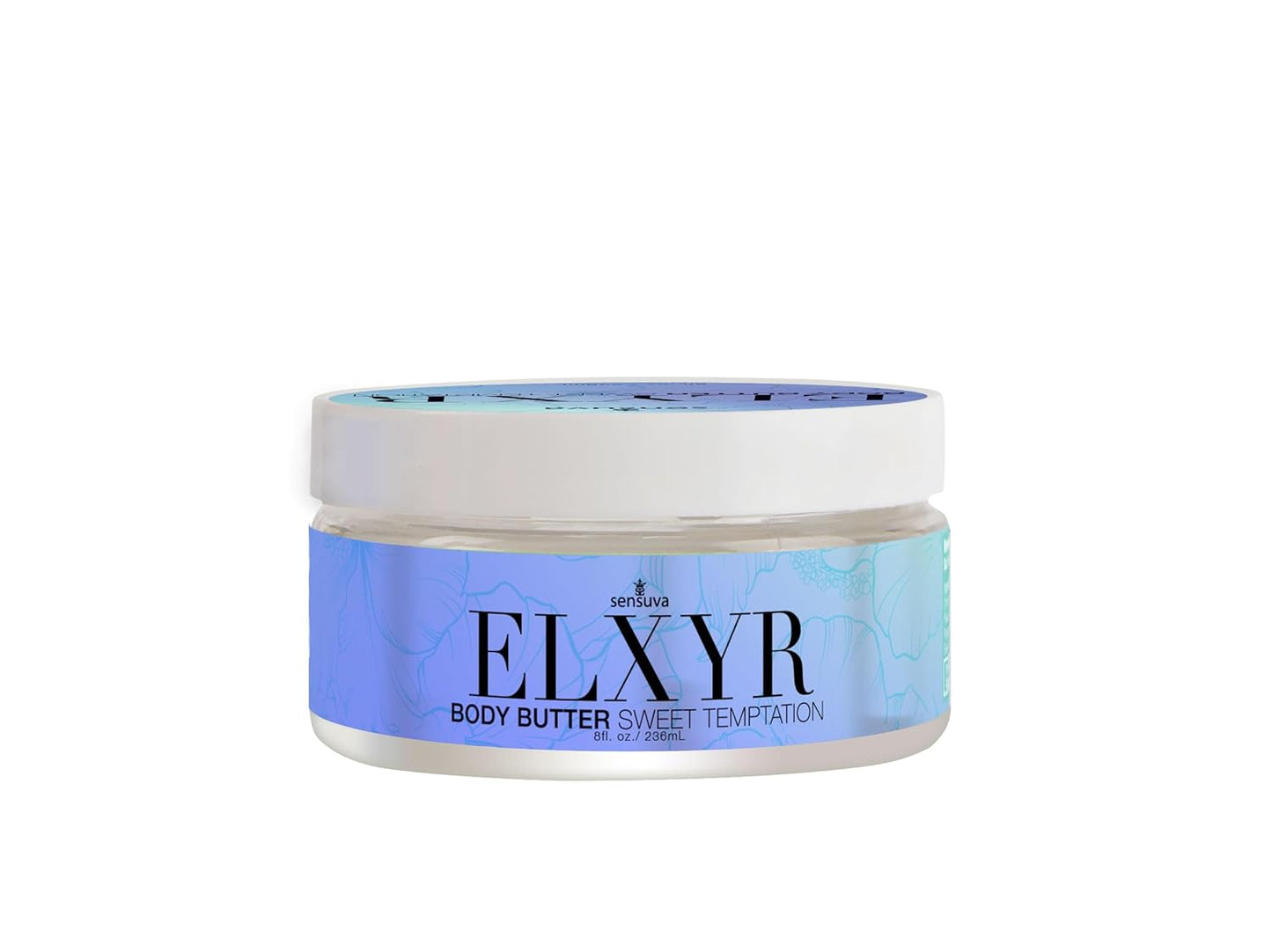 Sensuva ELXYR Body Butter - Sweet Temptation | Hydrating Moisturizer for Very Dry Skin | 8 oz. Shea Butter & Vitamin E