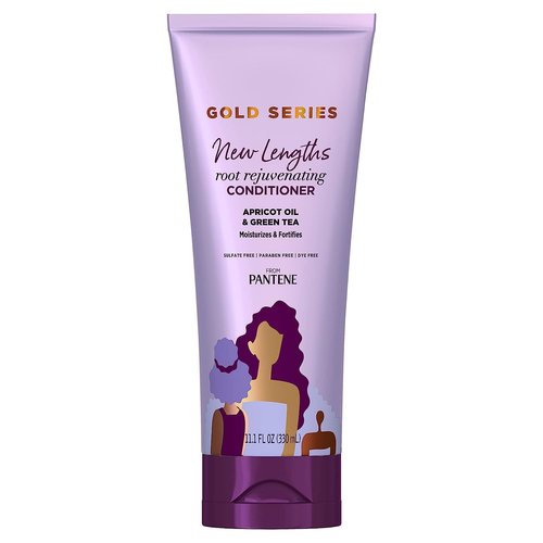 Pantene Gold Series Root Rejuvenating Conditioner - Moisturizes & Fortifies Natural Curly Hair | 11.1 Fl Oz
