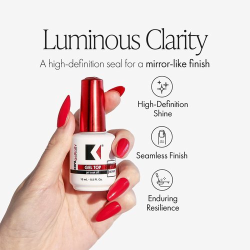 KUPA GelFinity Gel Top Coat - No-Wipe High Gloss Shine & Chip-Resistant Sealer | 0.5 Fl Oz