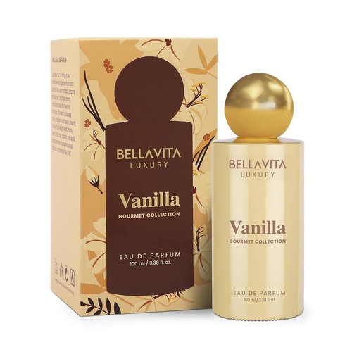 Bellavita Luxury Vanilla Eau de Parfum - 100 ml | Unisex Perfume with Coconut, Vanilla & Musk Notes