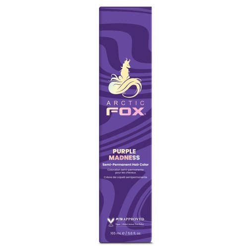 Arctic Fox Purple Madness Semi-Permanent Hair Dye - Vegan, Cruelty-Free, Ammonia-Free - 5.6 fl oz