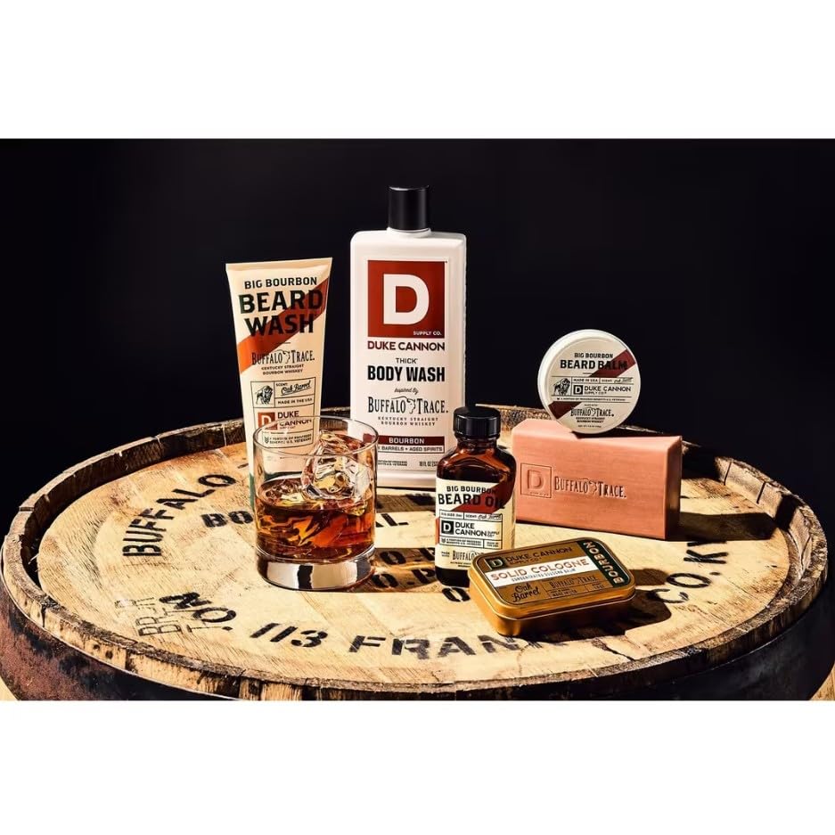 Duke Cannon Bourbon Beard Oil – Bourbon Scented Conditioner for Soft, Strong, Frizz-Free Beards – 1 fl oz