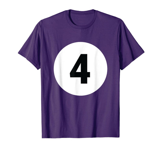 8 Pool Ball 4 Billiards Costume Halloween Group Matching T-Shirt