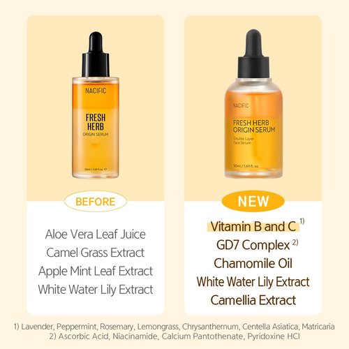 NACIFIC Fresh Herb Origin Triple Set - Toner, Serum & Cream with 82% Pot Marigold Water | Moisturizing & Pore Minimizing