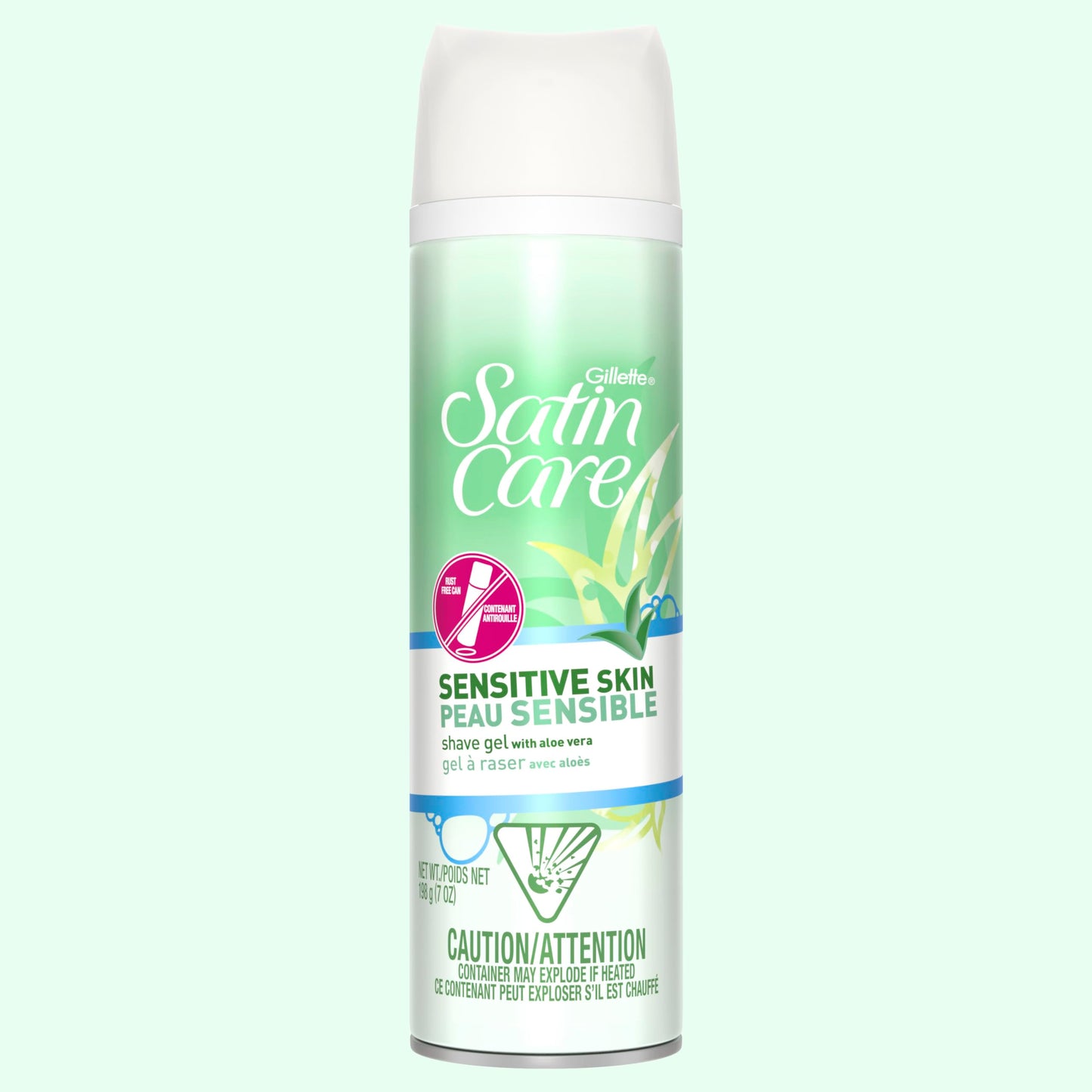 Gillette Venus Satin Care Sensitive Skin Shave Gel for Women, 7 Oz, Pack of 2