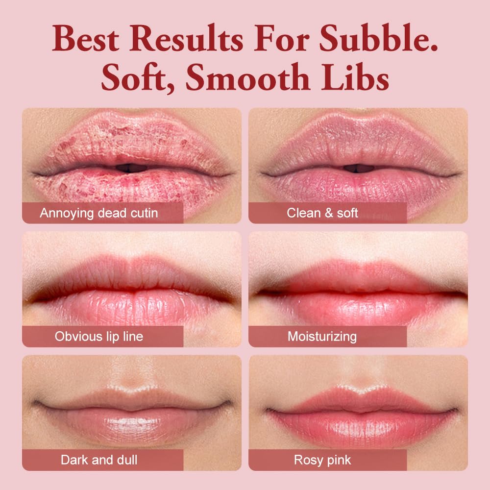 Strawberry Lip Scrub And Mask Set, Lip Scrub Kit, Lip Scrub Set, Sugar Lip Scrub Exfoliator, Lip Scrub For Dark Lips To Lighten, Lip Care Kit, Sleeping Lip Mask, Lip Mask Pack, 1.4 oz / 2-piece