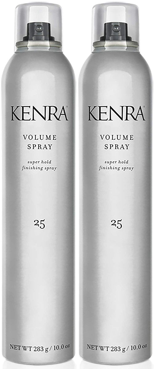 Kenra Professional Volume Spray 25 50% Super Hold Finishing & Styling Hairspray Flake-free & Fast-drying Wind & Humidity Resistance All Hair Types 10 oz (2-Pack)