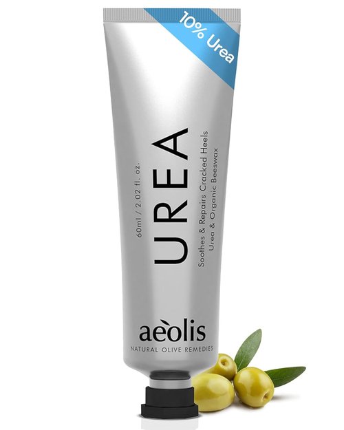 AEOLIS 10% Urea Foot Cream - Deep Moisturizing Treatment for Cracked Heels | 2.03 fl oz with Beeswax, Shea Butter, Aloe Vera & Vitamin E