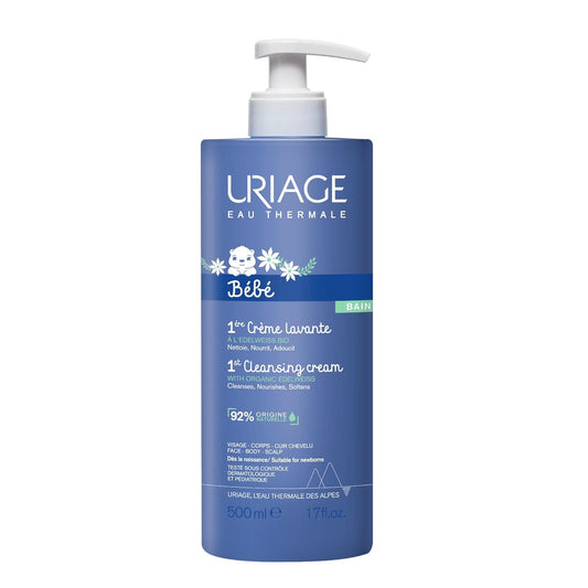 Uriage Baby Body Wash & Scalp - Organic Edelweiss & Shea Butter, Gentle Cleansing, Soap-Free, 200ml