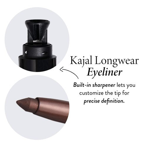 LAURA GELLER Laura’s 3 E’s Eyeliner, Eyelash & Eyebrow Kit for Mature Skin | Medium Brown | Kajal Longwear Eyeliner, Kajal Longwear Mascara & Bravo Brows Soft Pencil + Brush