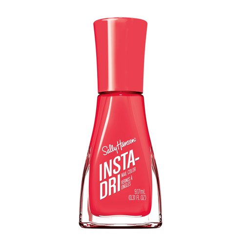 Sally Hansen Insta-Dri Electric Feels Nail Polish | Quick Dry, Long Lasting, Streak-Free Shine | Opaque, Shiny | 358 Infa-redibly Hot| Neon Red Nail Color