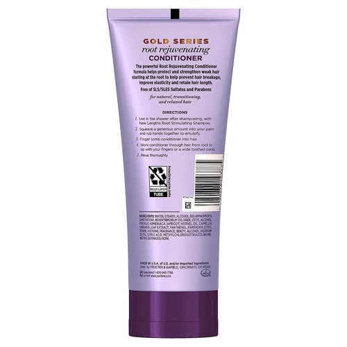 Pantene Gold Series Root Rejuvenating Conditioner - Moisturizes & Fortifies Natural Curly Hair | 11.1 Fl Oz