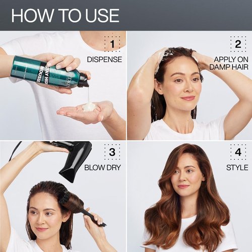 Redken Stay High Volumizing Mousse - Strong Hold Gel to Mousse for Fine Hair, Lasts 24 Hours