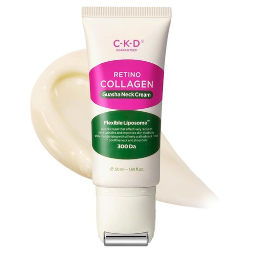 CKD Retino Collagen Gua Sha Neck Cream - Anti-Aging, Firming & Lifting Treatment for Neck, Face & Décolleté | 1.69 fl oz