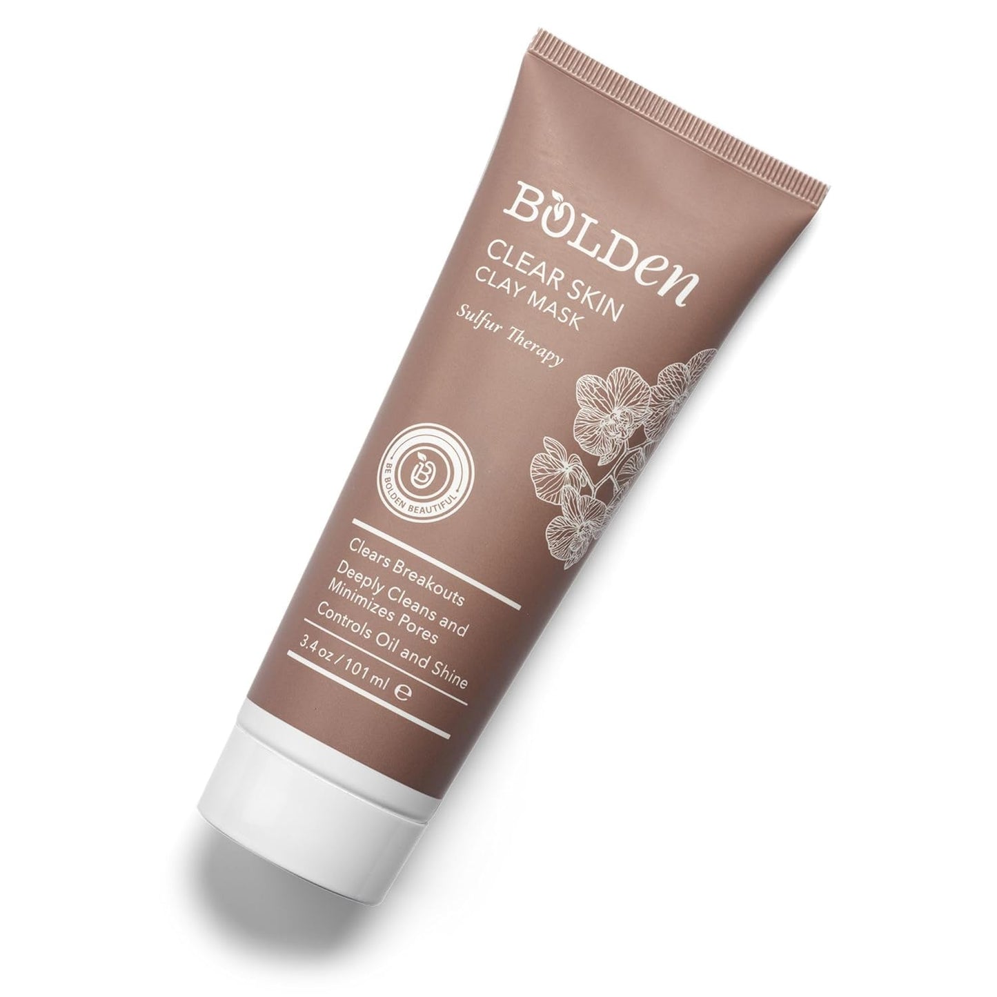 BOLDEN Clear Skin Clay Mask - Deep Pore Cleansing with Sulfur | Oil Reducer for Sensitive Skin | 3.5 fl oz