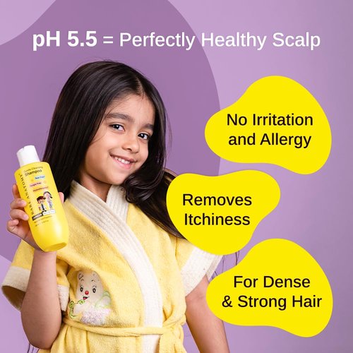 Bare Anatomy Junior Gentle Cleansing Shampoo - Tear-Free & Hypoallergenic for Kids 5-12 | Coconut Milk, Almond Oil & Vitamin E | 8.8 Fl Oz