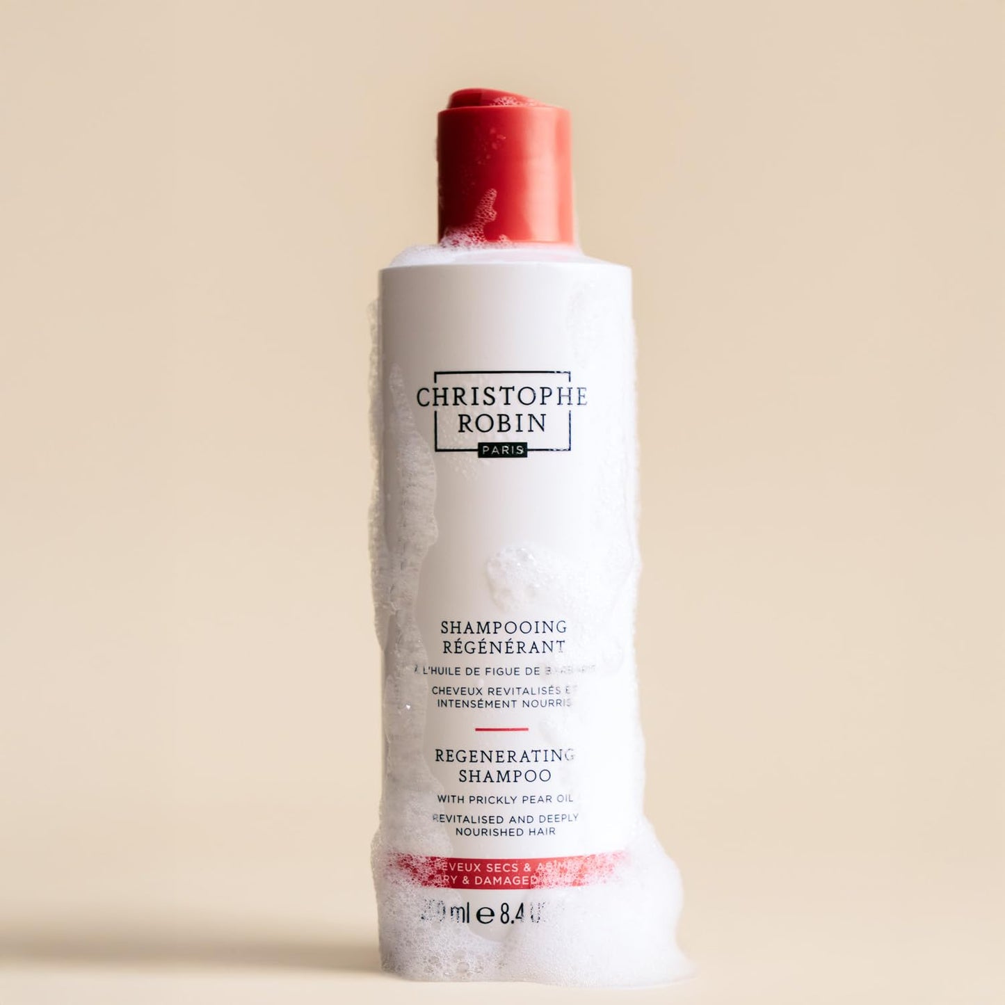 Christophe Robin Regenerating Shampoo - Nourishing Prickly Pear Oil for Dry, Damaged Hair