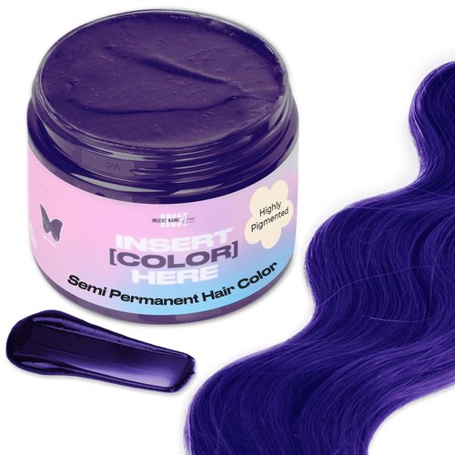 INH Semi Permanent Hair Color - Amethyst Dark Purple Tint | Vegan, No Bleach, 6oz Conditioner