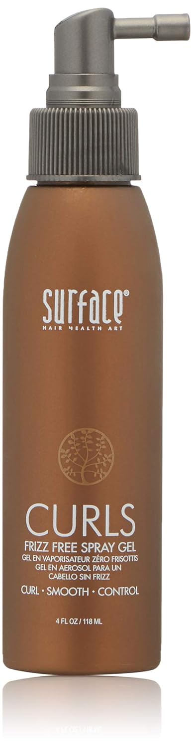SURFACE Hair Curl Spray Gel - Frizz-Free Control With Cocoa Butter & Babassu Oil | 4 Fl. Oz.