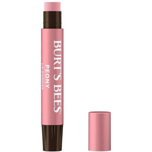 Burt's Bees Lip Shimmer - Warm Peony Color | High-Impact Moisture with Shea & Cocoa Butters