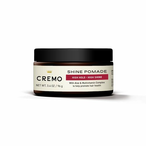 Cremo Hair - Premium Barber Grade Pomade, High Hold & Shine, Hair Styling, 4 Oz