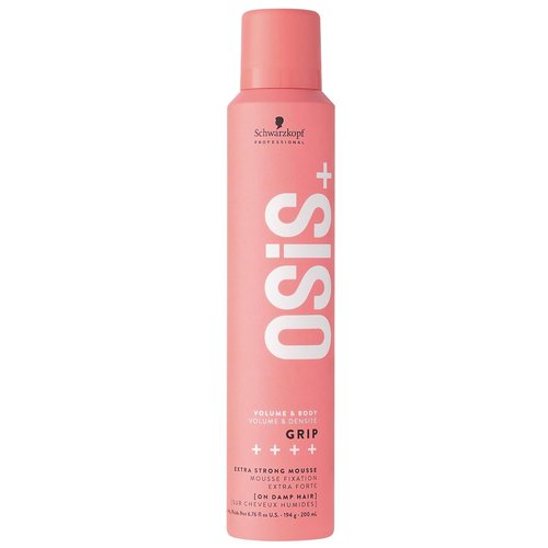 OSiS+ Grip Extreme Hold Mousse - Extra Strong Volume Control with Heat Protection