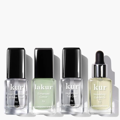 LONDONTOWN All The Sage Mani Set - Nourishing Nail Polish & Cuticle Oil | Lichen (White Sage Green) 0.40fl oz